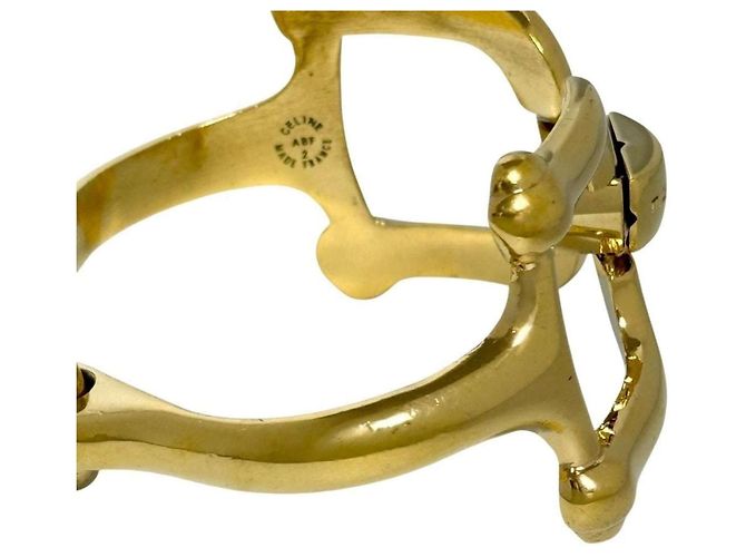 Céline Bracciale in metallo dorato con morsetto Celine - vista 3