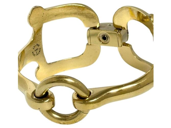 Céline Bracciale in metallo dorato con morsetto Celine - vista 5