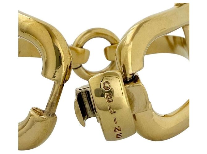 Céline Bracciale in metallo dorato con morsetto Celine - vista 7