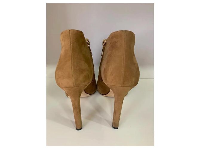 Décolleté Aperte Jimmy Choo Scamosciato Camel Cammello - vista 4