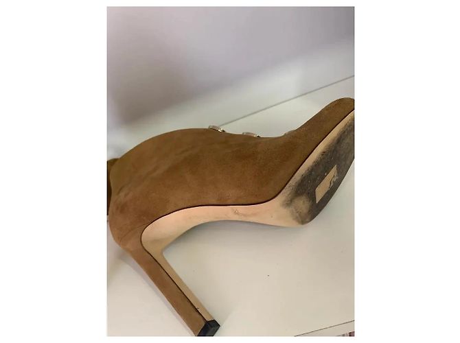 Décolleté Aperte Jimmy Choo Scamosciato Camel Cammello - vista 5