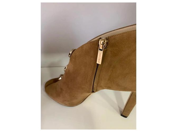 Décolleté Aperte Jimmy Choo Scamosciato Camel Cammello - vista 7