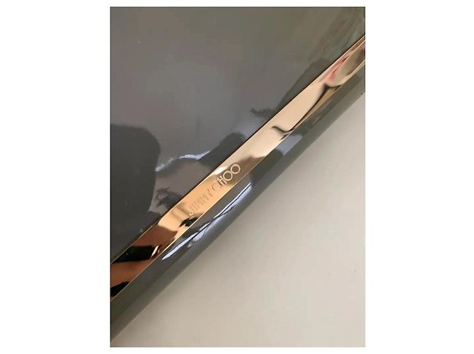 Jimmy Choo Milla Clutch Lackleder Khaki - Ansicht 4