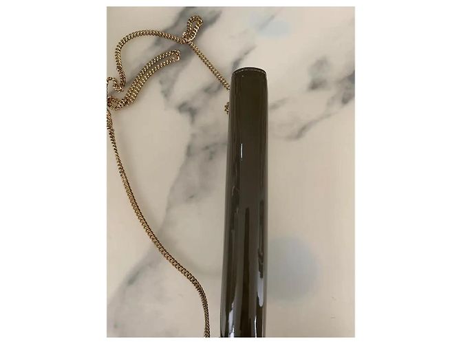 Jimmy Choo Milla Clutch Lackleder Khaki - Ansicht 5
