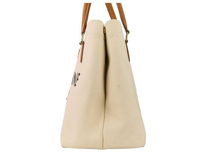 Cabas Céline Borsa tote orizzontale Celine Bianco - vista 3