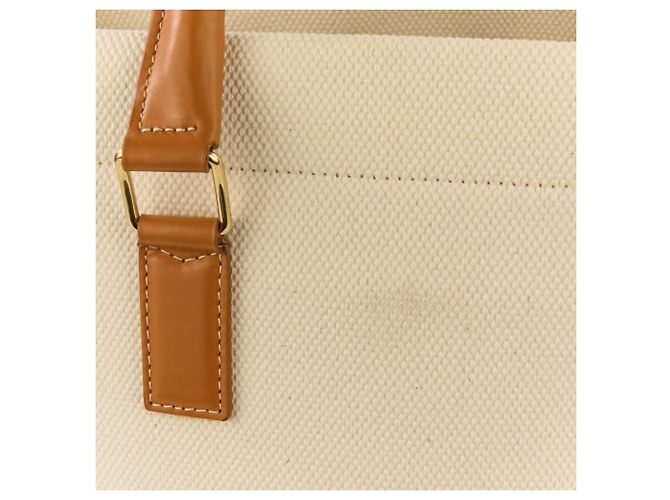 Cabas Céline Borsa tote orizzontale Celine Bianco - vista 9