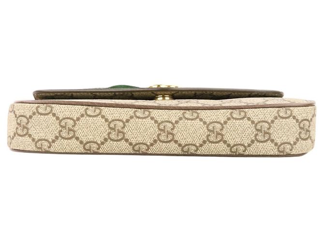 Borsa a Spalla Gucci Ophidia Web Line GG Supreme Marrone - vista 5