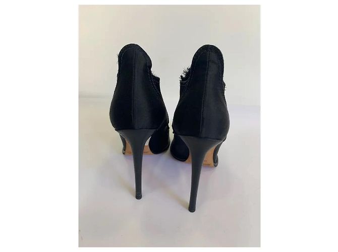 Jimmy Choo Silk Ankle Boots Black - view 4