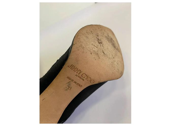 Jimmy Choo Silk Ankle Boots Black - view 5