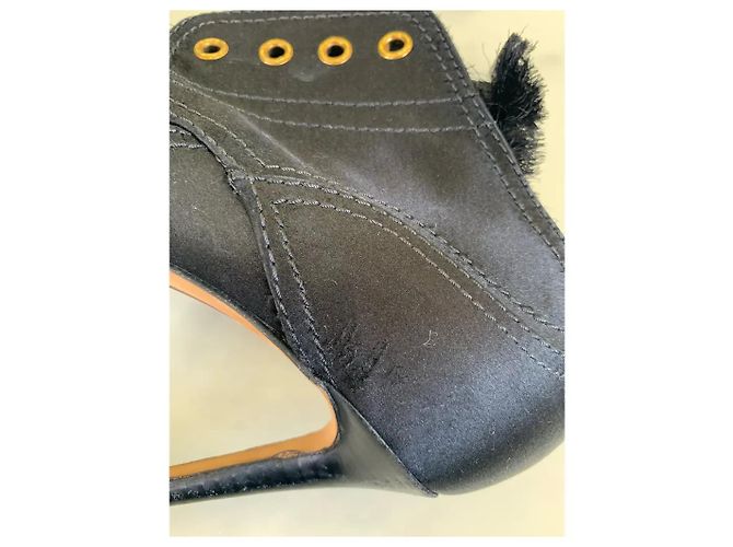Jimmy Choo Silk Ankle Boots Black - view 8