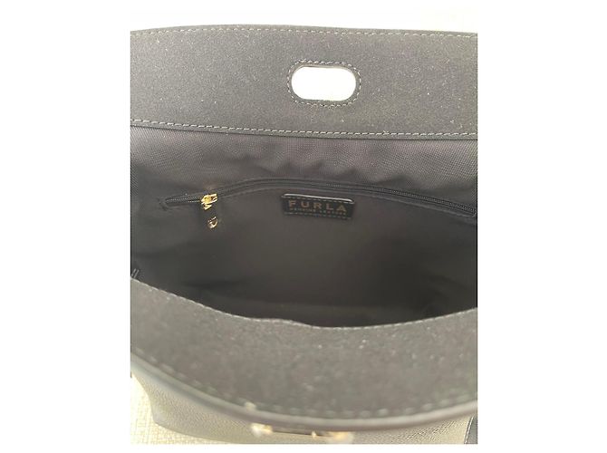 Nuovo secchiello Furla in pelle nera Nero - vista 6