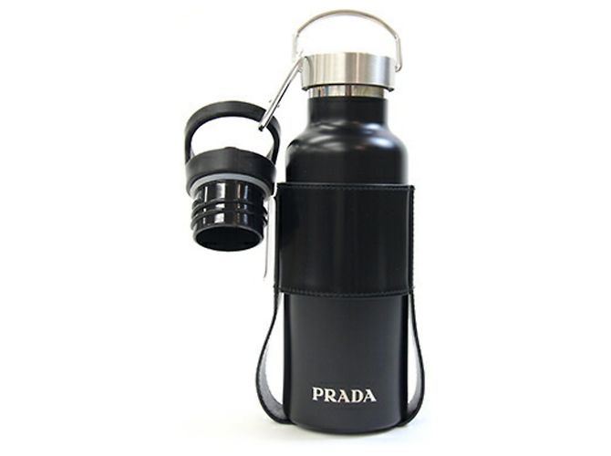 Borsa Tote Prada 2VG113 in pelle nera e bianca Nero Bianco - vista 9