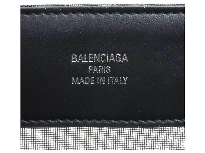 Borsa tote in pelle nera e rete Balenciaga Nero - vista 15