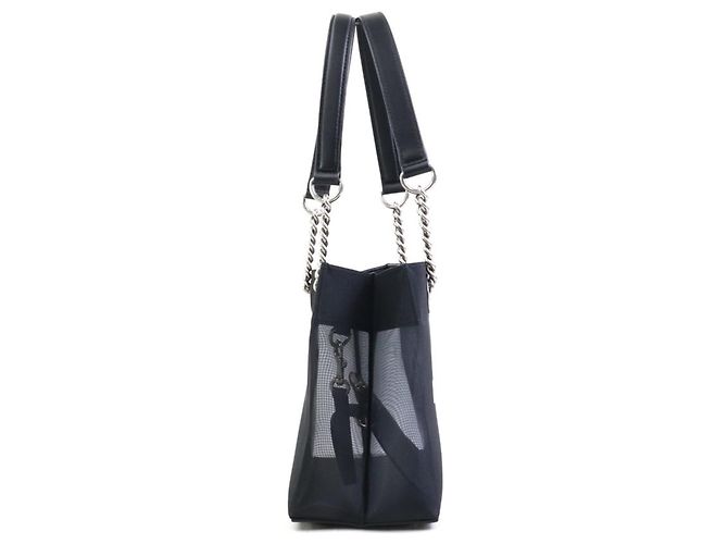Borsa tote in pelle nera e rete Balenciaga Nero - vista 2