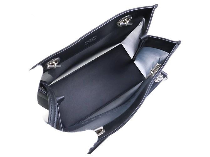 Borsa tote in pelle nera e rete Balenciaga Nero - vista 5