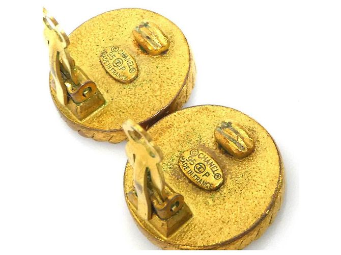 Orecchini a clip Chanel neri e dorati Nero D'oro - vista 7