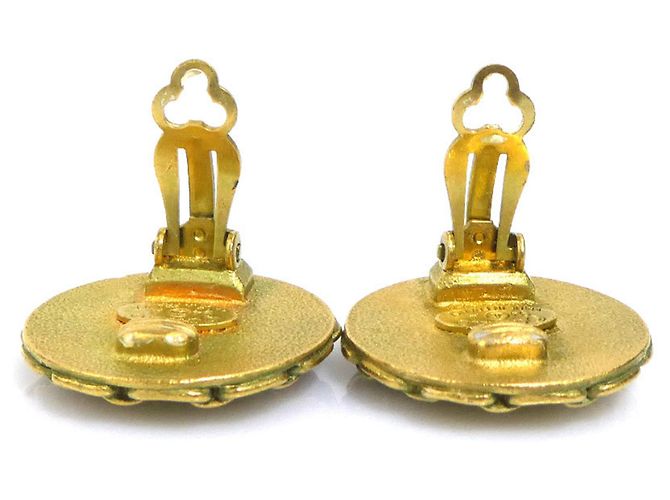 Chanel Coco Mark Clip Ohrringe Schwarz Golden - Ansicht 5