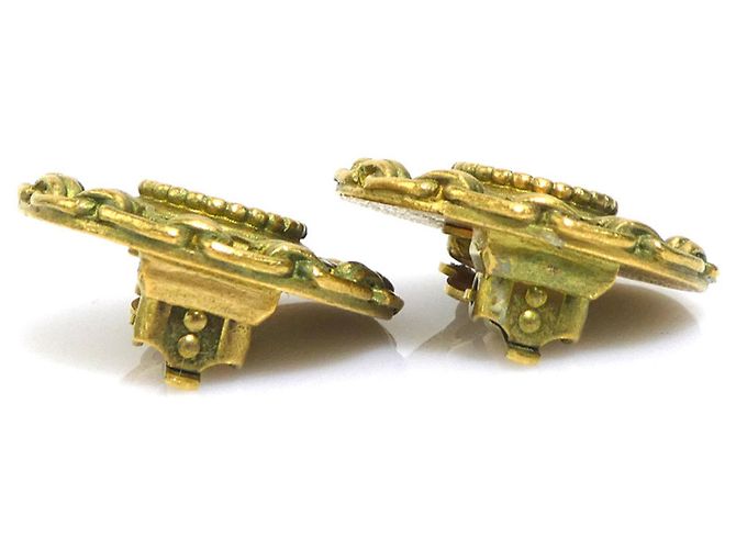 Chanel Coco Mark Clip Ohrringe Schwarz Golden - Ansicht 7