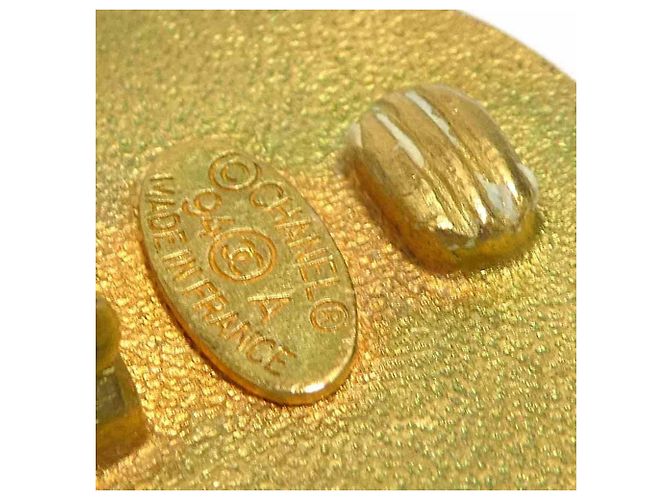 Chanel Coco Mark Clip Ohrringe Schwarz Golden - Ansicht 8