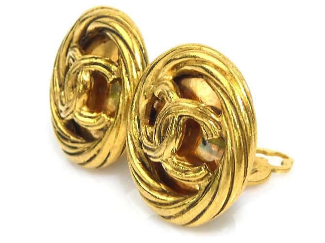 Orecchini a clip in oro Chanel D'oro - vista 3