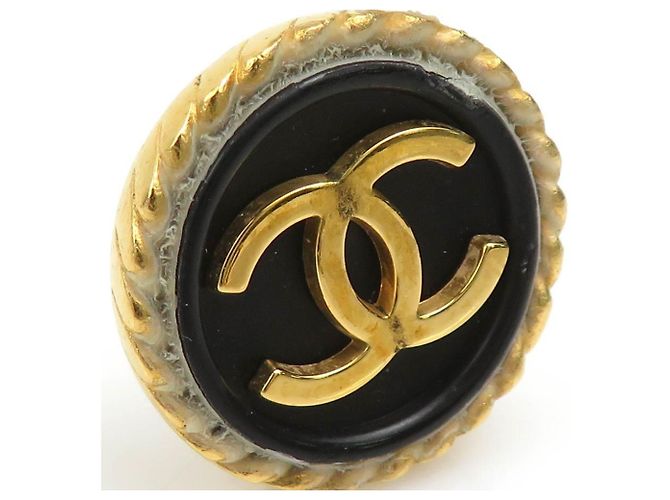 Orecchini a clip Chanel neri e dorati Nero D'oro - vista 8