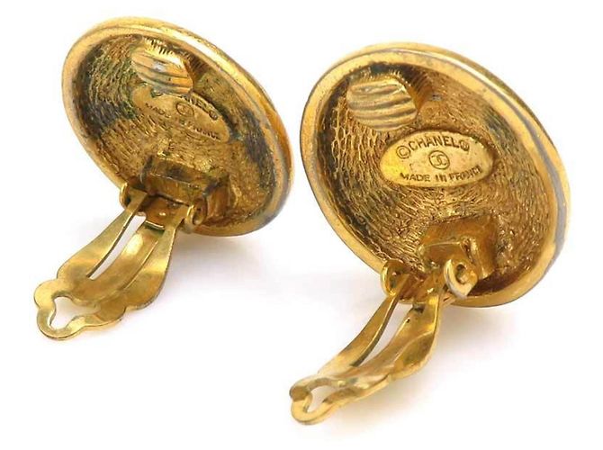 Orecchini a clip dorati Chanel D'oro - vista 3