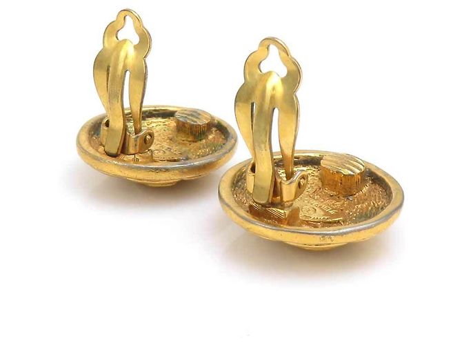 Orecchini a clip dorati Chanel D'oro - vista 4