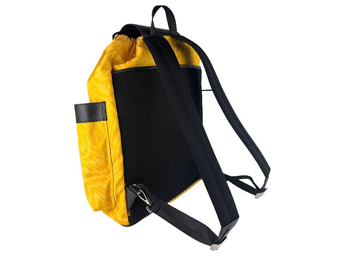 Fendi Strike Large Backpack Black Yellow - view 11