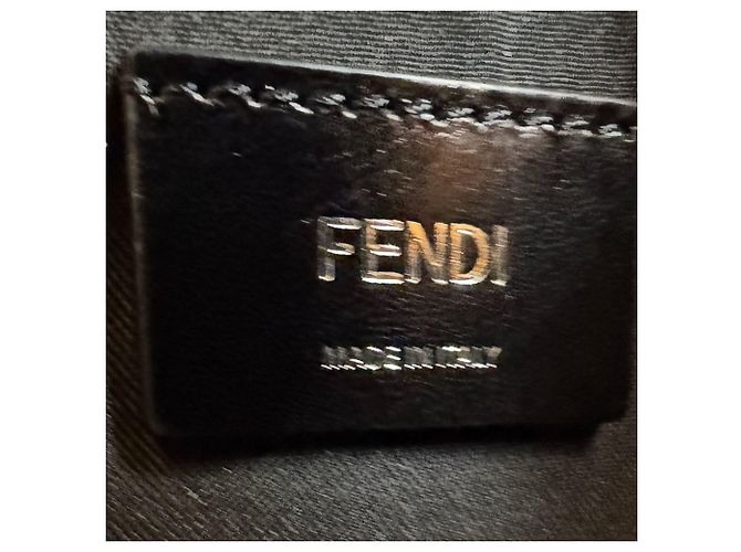Fendi Strike Large Backpack Black Yellow - view 15