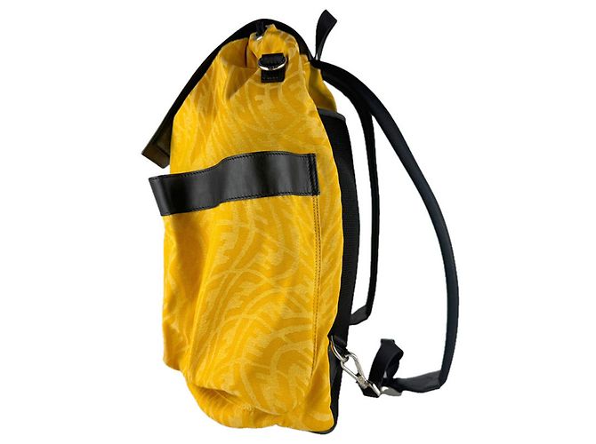 Fendi Strike Large Backpack Black Yellow - view 2