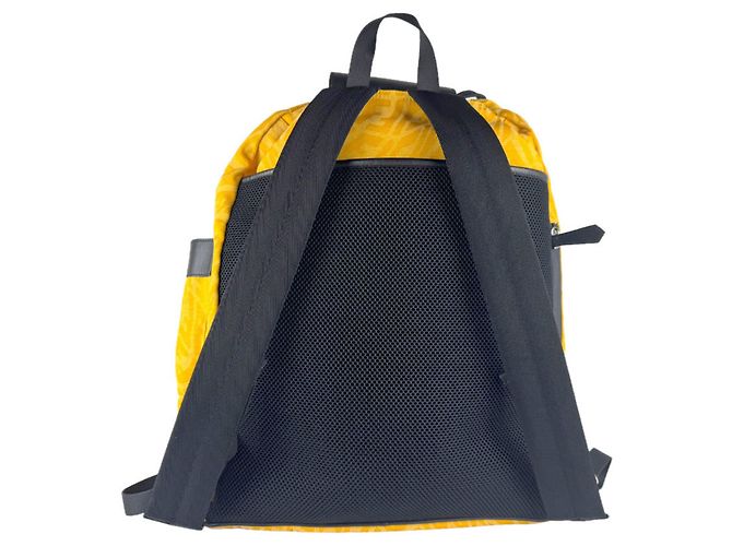 Fendi Strike Large Backpack Black Yellow - view 3