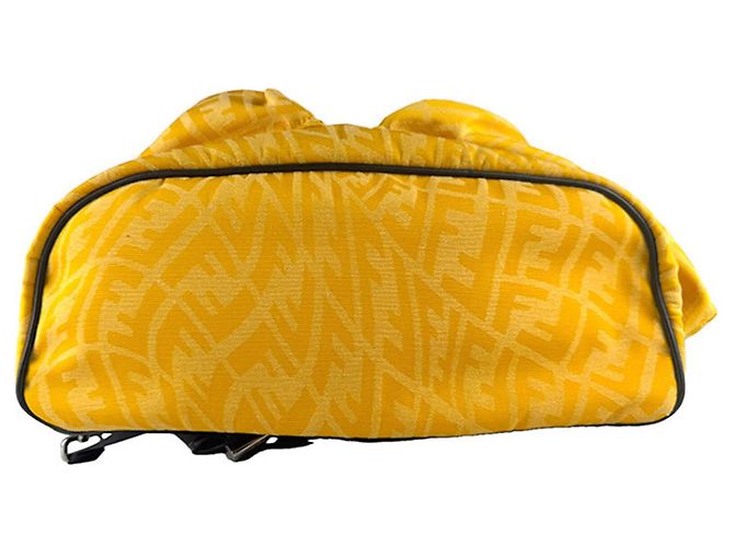 Fendi Strike Large Backpack Black Yellow - view 4