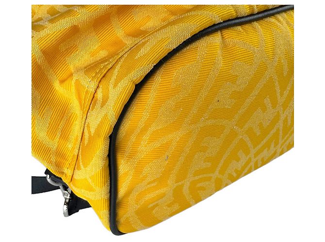 Fendi Strike Large Backpack Black Yellow - view 8