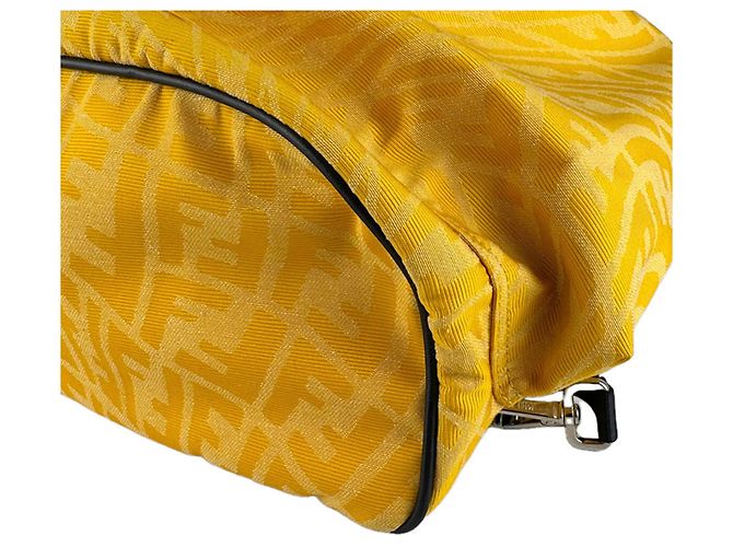 Fendi Strike Large Backpack Black Yellow - view 9