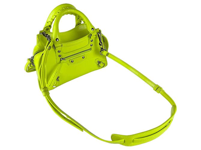 Sac à main mini Neo Classic City de Balenciaga Jaune - vue 10