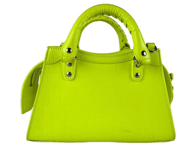 Sac à main mini Neo Classic City de Balenciaga Jaune - vue 3