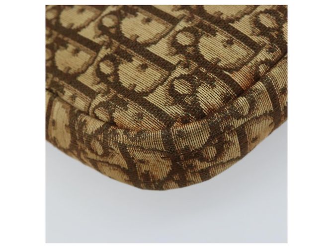 Borsa a Spalla in Tela Trotter Christian Dior Beige Oro Auth YKZ051 - vista 13