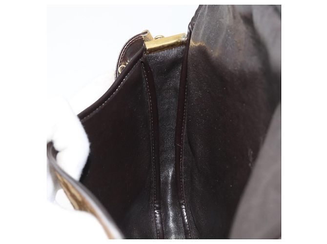 Borsa a Spalla in Tela Trotter Christian Dior Beige Oro Auth YKZ051 - vista 20