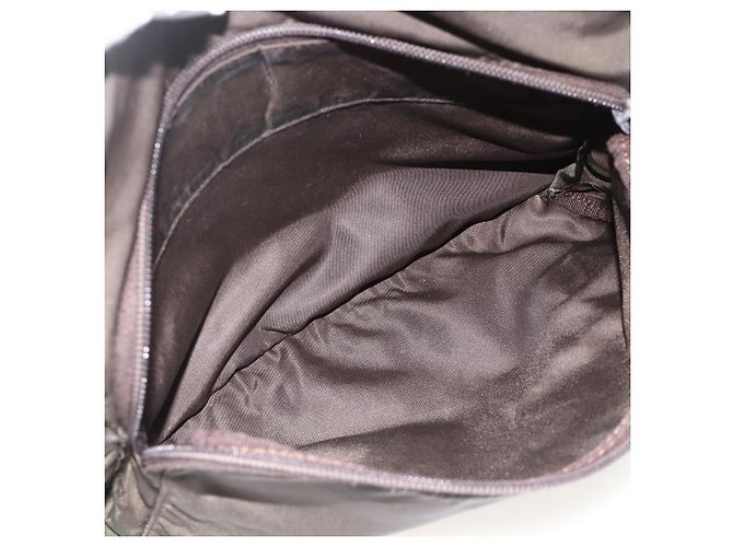 Bolsa de Ombro PRADA Nylon Caqui Prata Autêntica 174309 - vista 26