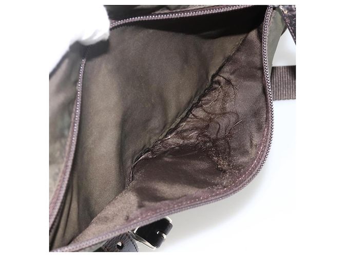 Bolsa de Ombro PRADA Nylon Caqui Prata Autêntica 174309 - vista 27