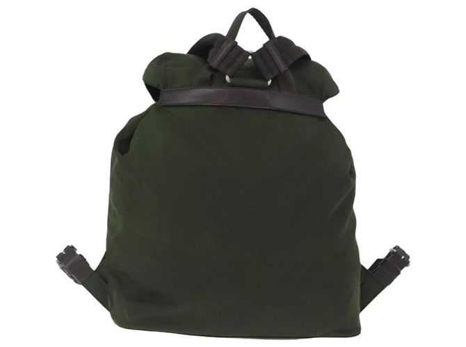 PRADA Backpack Nylon Khaki Silver Auth ARZ693 Silvery - view 3