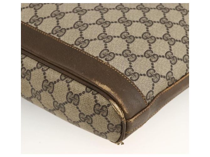 Gucci Borsa a Spalla GG Supreme PVC Beige Oro Auth bs34284 D'oro - vista 12
