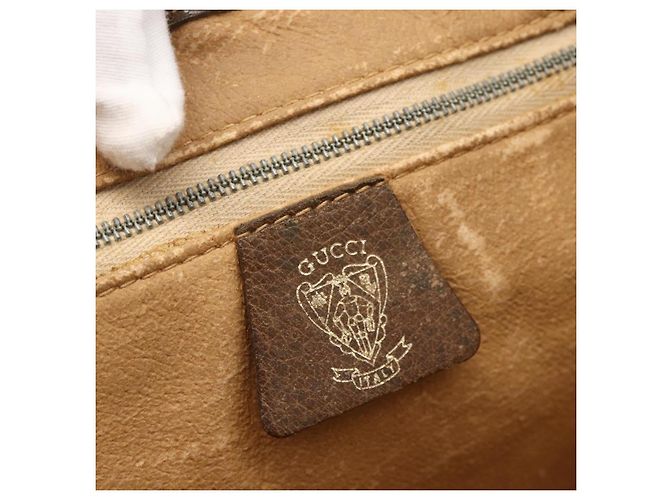 Gucci Borsa a Spalla GG Supreme PVC Beige Oro Auth bs34284 D'oro - vista 14