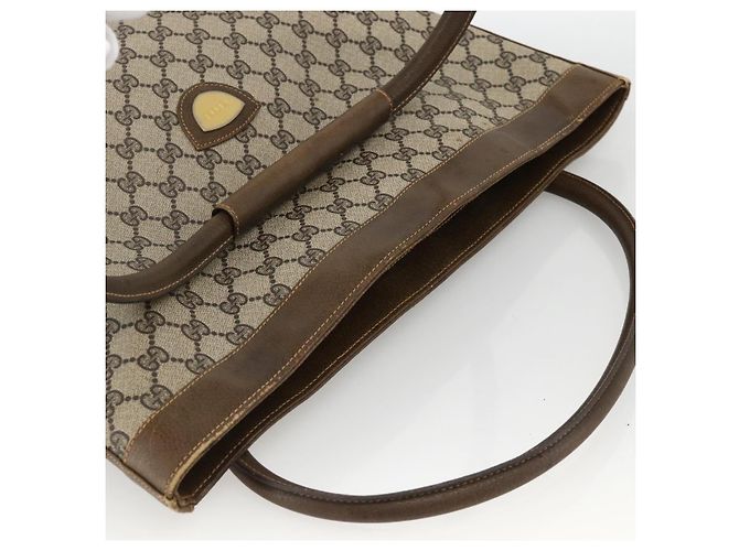 Gucci Borsa a Spalla GG Supreme PVC Beige Oro Auth bs34284 D'oro - vista 6