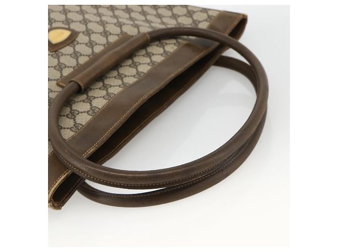Gucci Borsa a Spalla GG Supreme PVC Beige Oro Auth bs34284 D'oro - vista 7