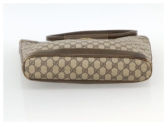 Gucci Borsa a Spalla GG Supreme PVC Beige Oro Auth bs34284 D'oro - vista 9