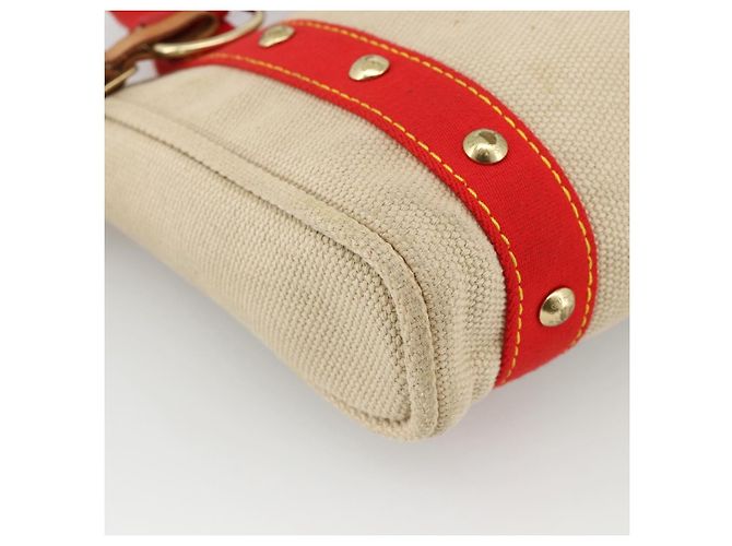 LOUIS VUITTON Antigua Cabas PM Borsa a Mano Rossa Beige M40038 LV Auth ka3789 Rosso - vista 11