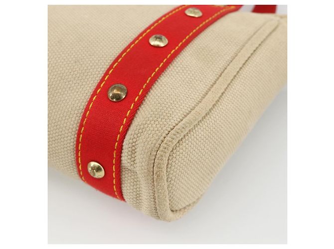 LOUIS VUITTON Antigua Cabas PM Borsa a Mano Rossa Beige M40038 LV Auth ka3789 Rosso - vista 12