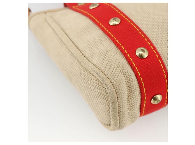 LOUIS VUITTON Antigua Cabas PM Borsa a Mano Rossa Beige M40038 LV Auth ka3789 Rosso - vista 13