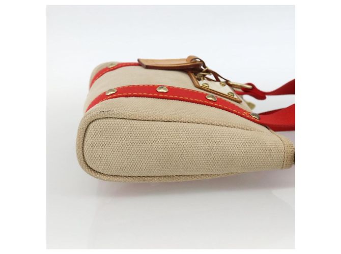 LOUIS VUITTON Antigua Cabas PM Borsa a Mano Rossa Beige M40038 LV Auth ka3789 Rosso - vista 5